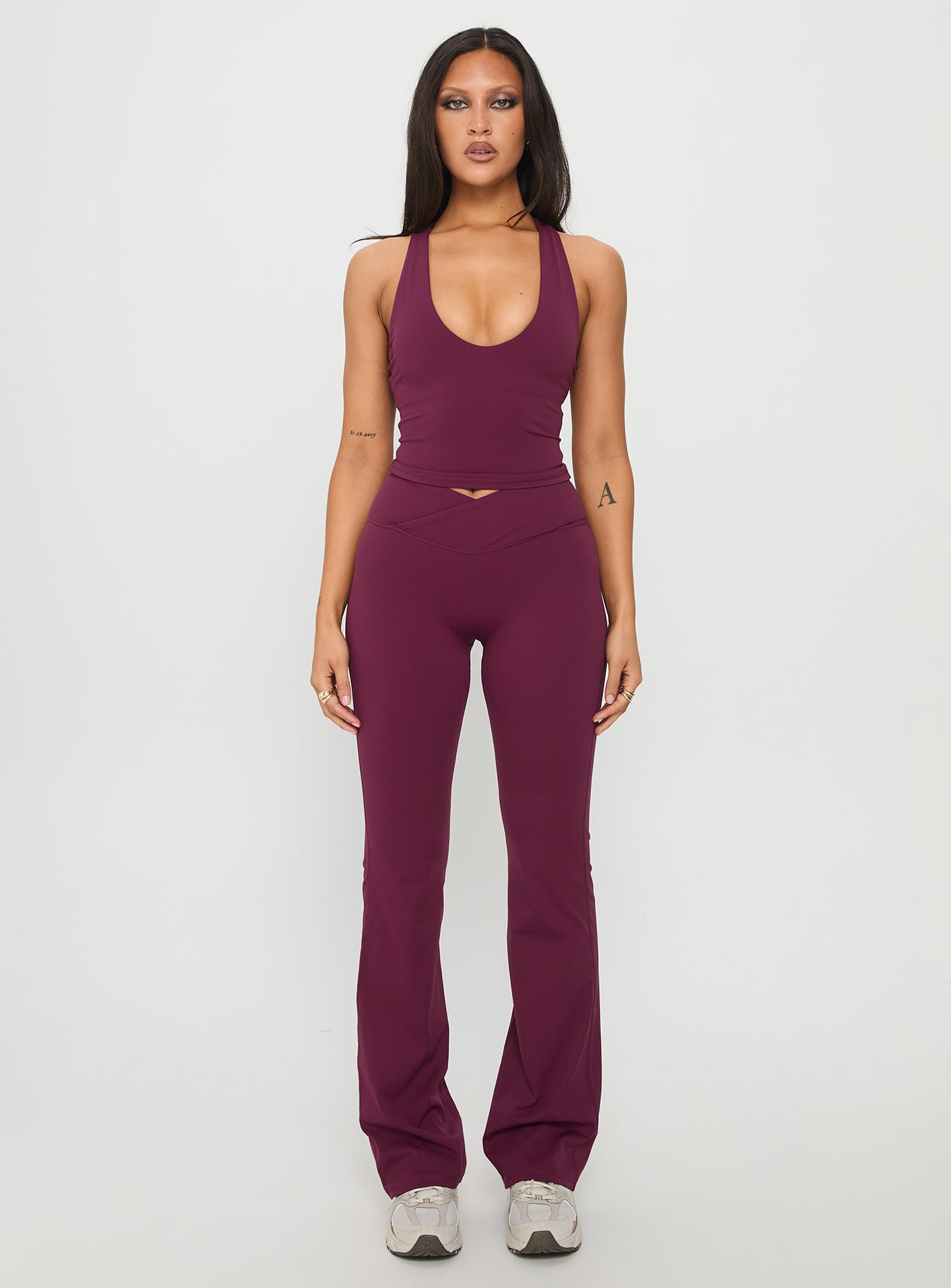 Fast Track Longline Active Tank Top Plum - Image 7