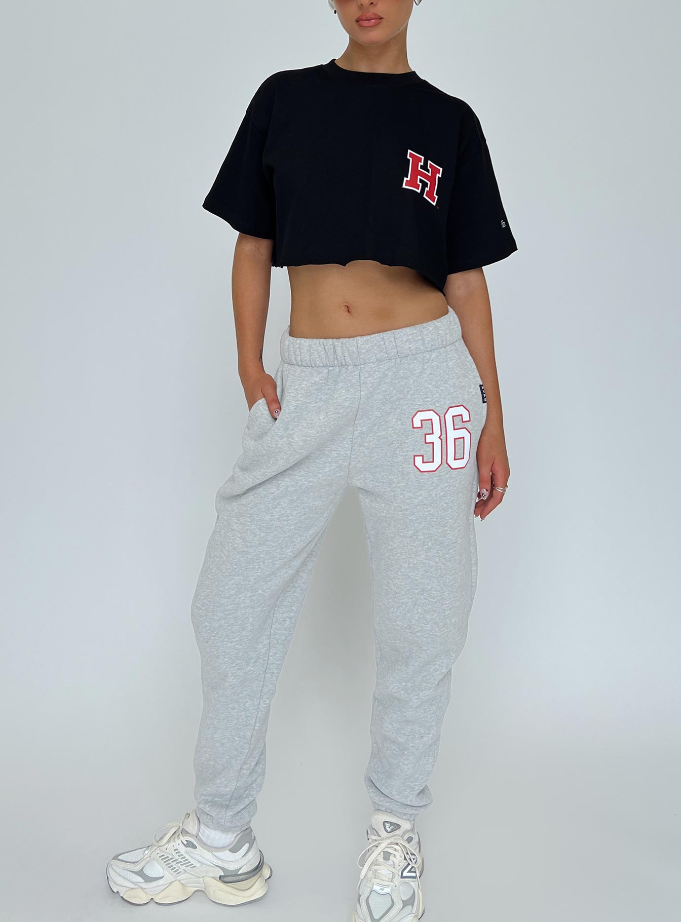 Harvard Graphic Track Top Black - Image 8