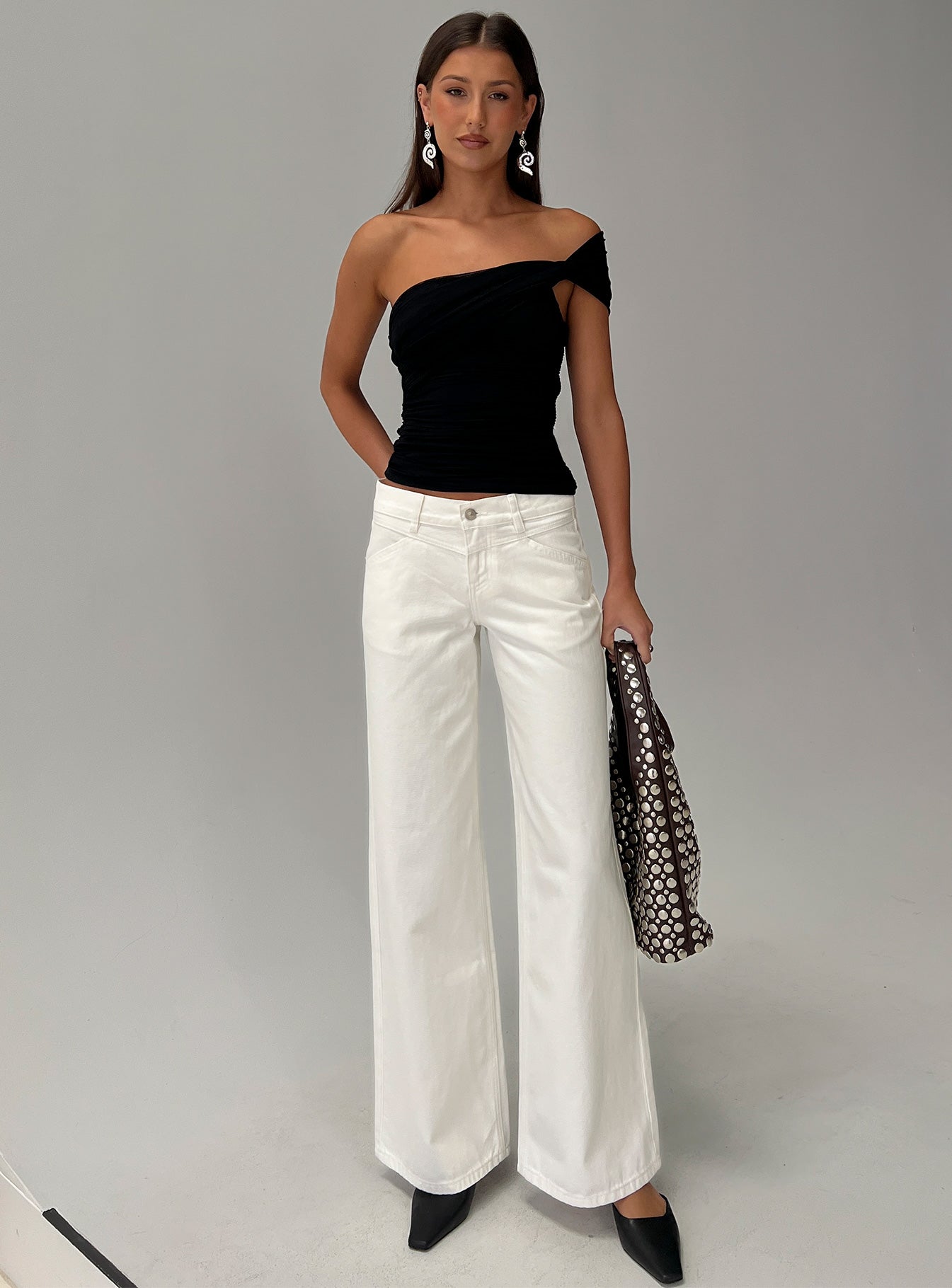Keandra One Shoulder Top Black - Image 8