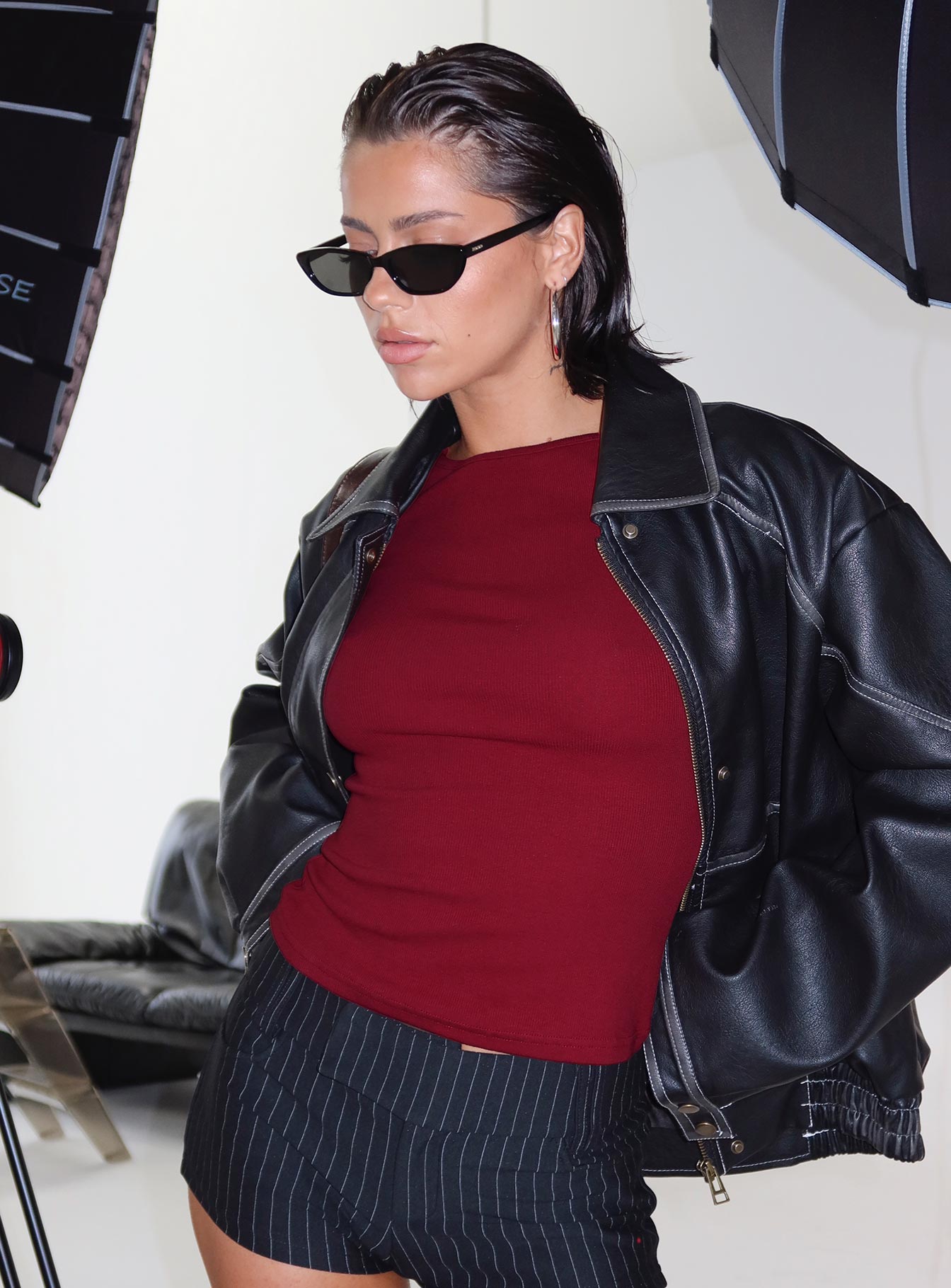 Elaia 34 Sleeve Top Red - Image 8