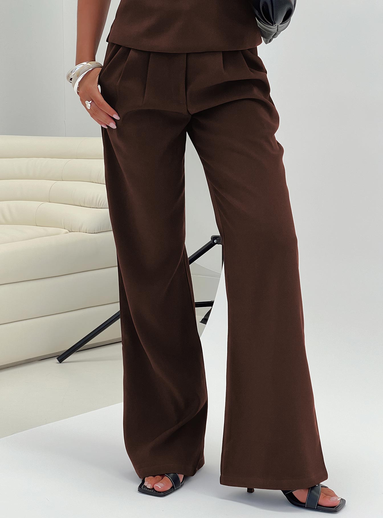 Ambient Wide Leg Pant Chocolate - Image 8