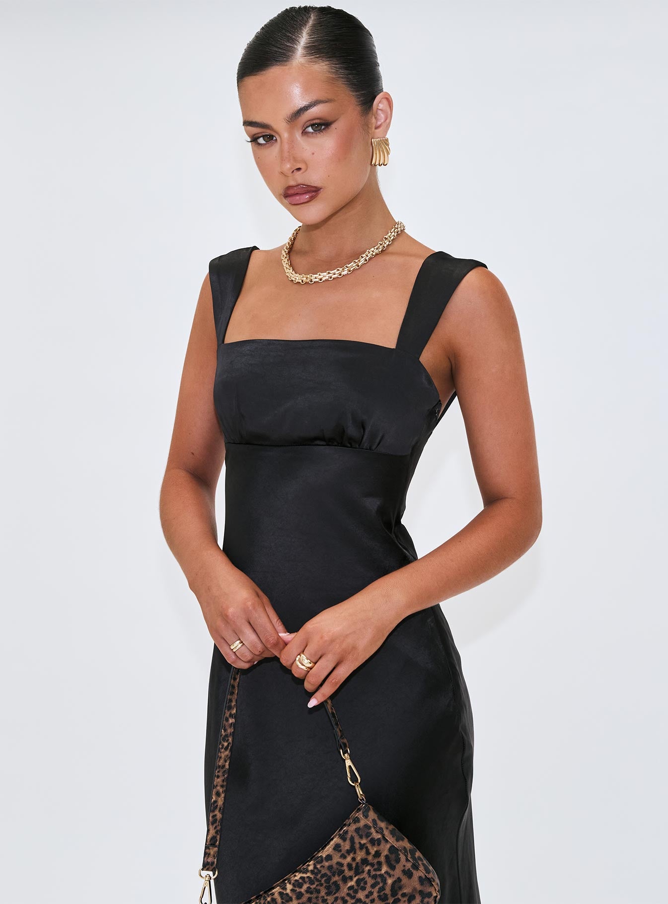 Radioactive Bias Cut Maxi Dress Black - Image 8