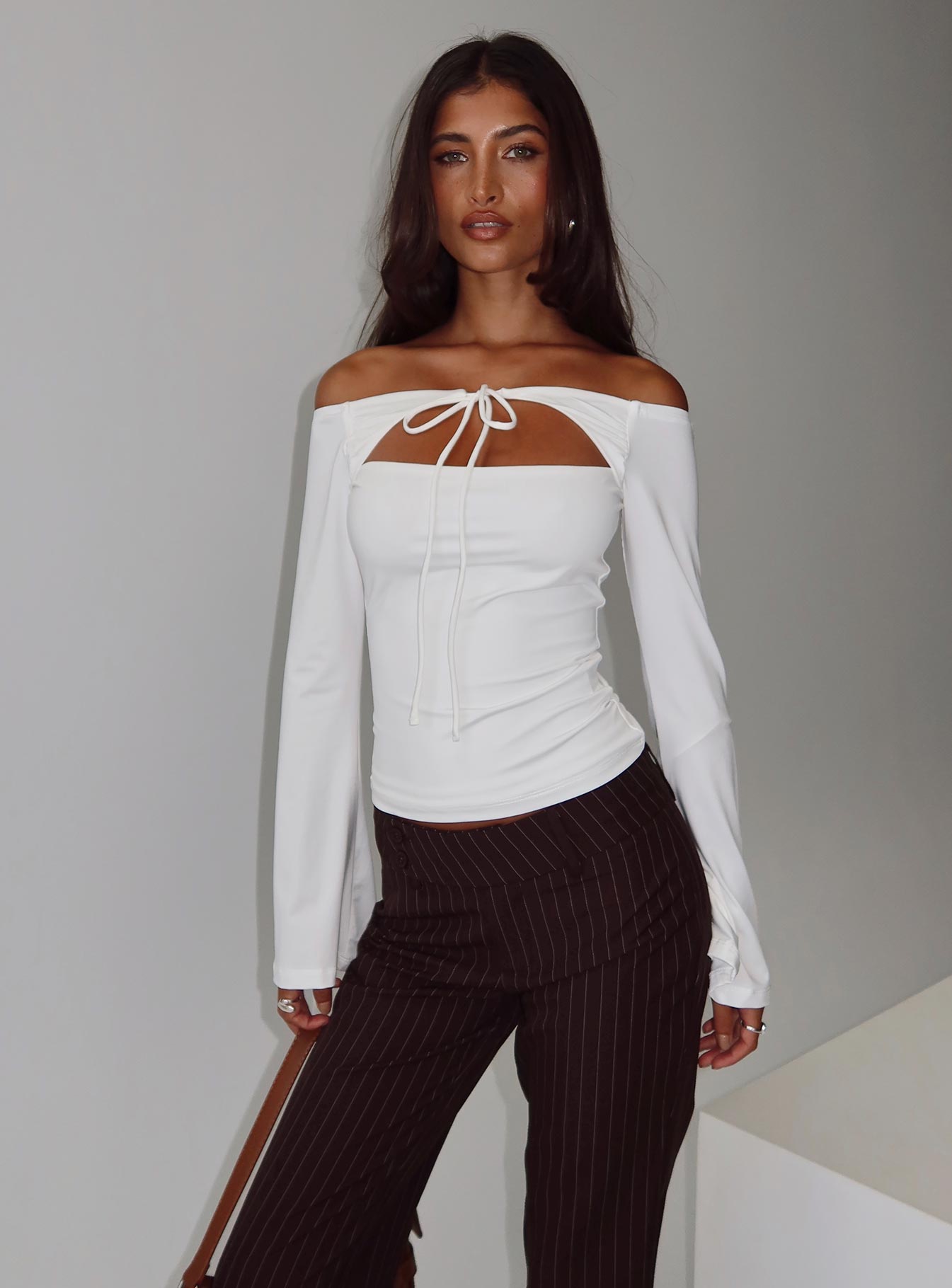 Nevah Long Sleeve Top White - Image 8
