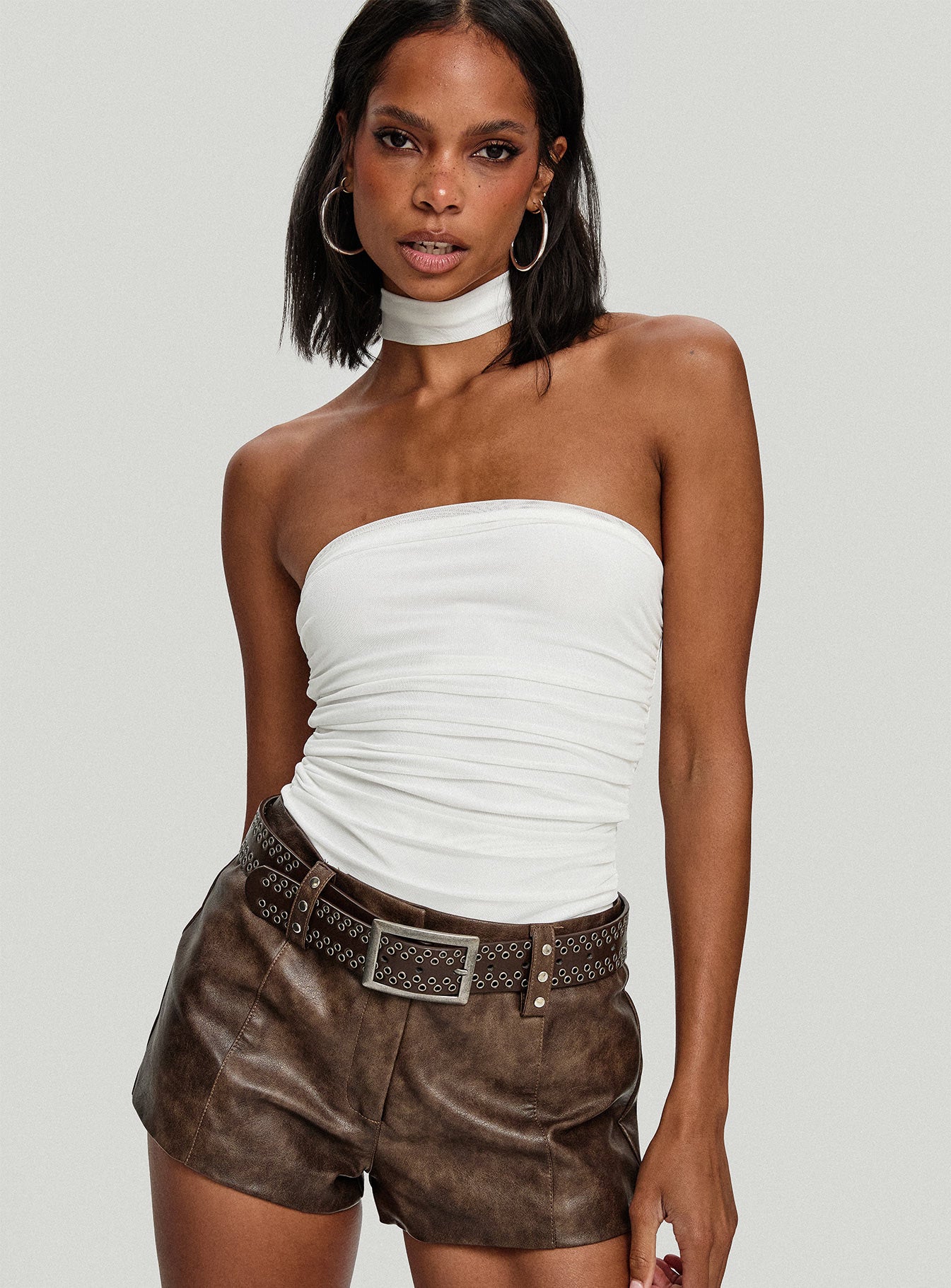 Sorelle Scarf Bodysuit White - Image 9