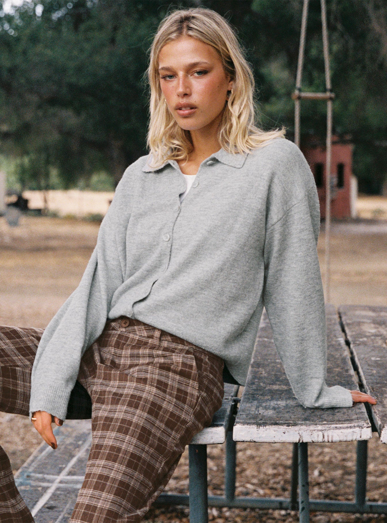 Nadyna Collared Cardigan Grey Marle - Image 9