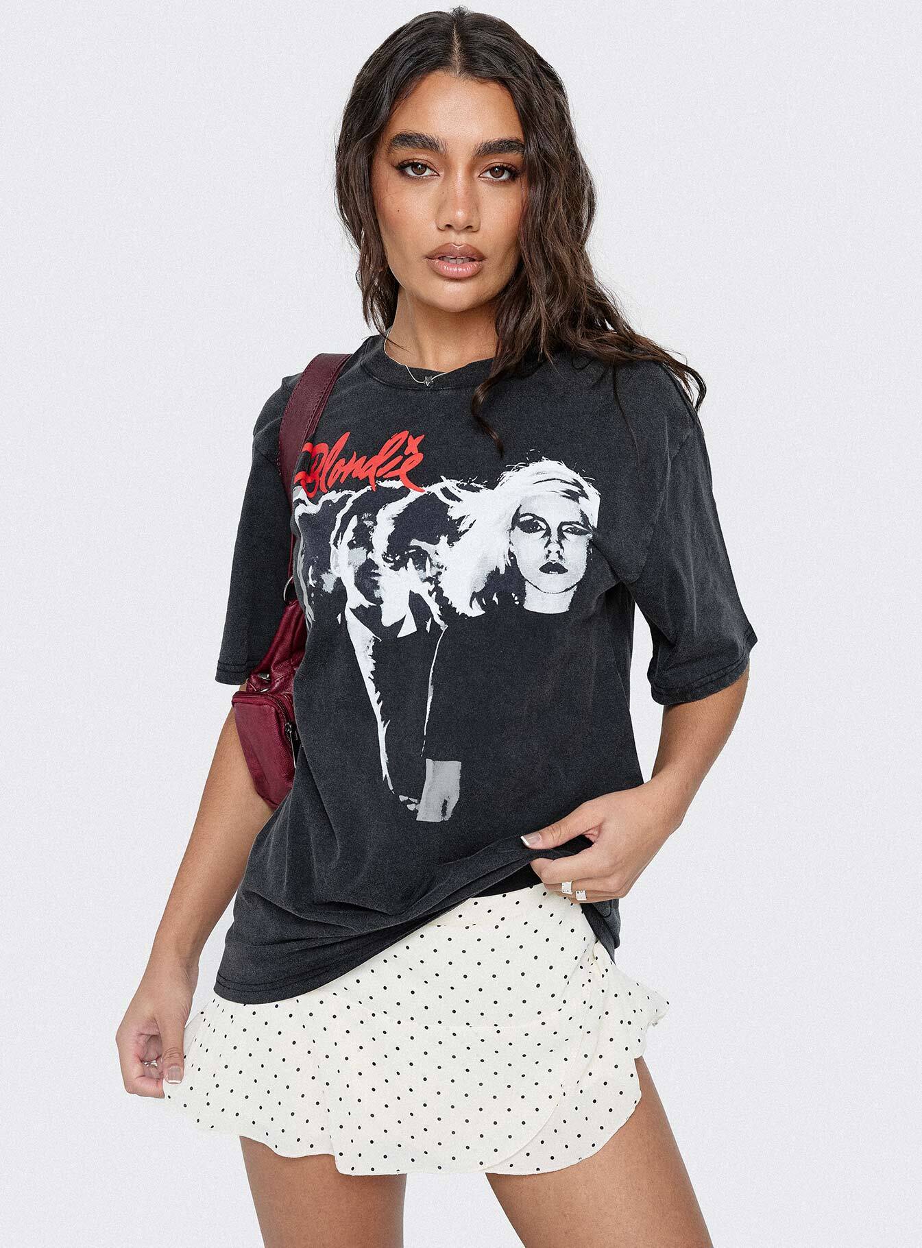 Blondie Vintage Oversized Graphic Tee Black - Image 8