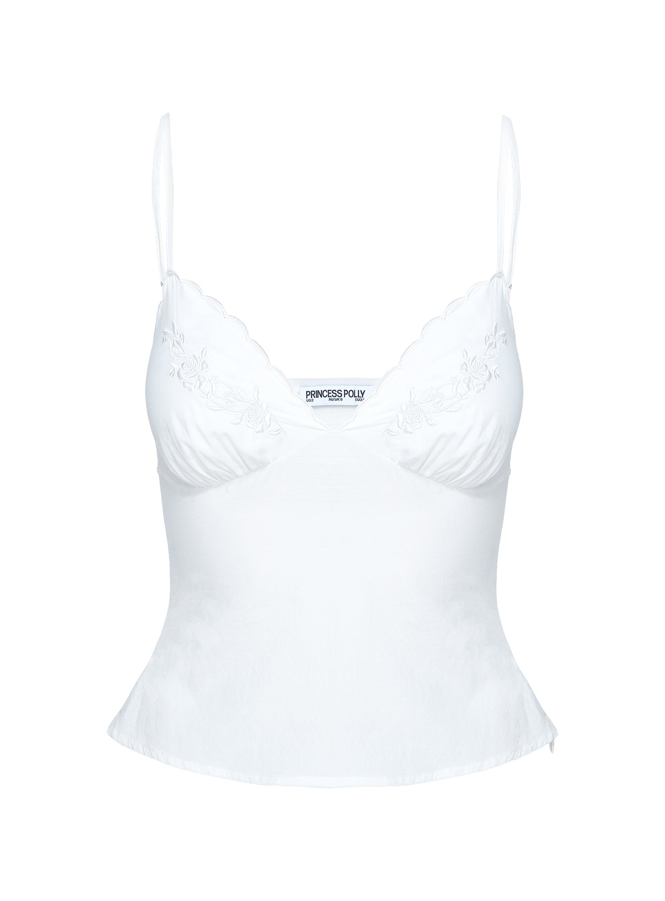 Aruba Embroidered Cami White - Image 10