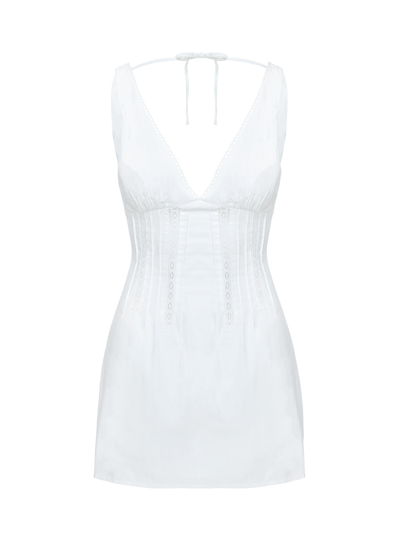 Austria Drop Waist Mini Dress White - Image 5