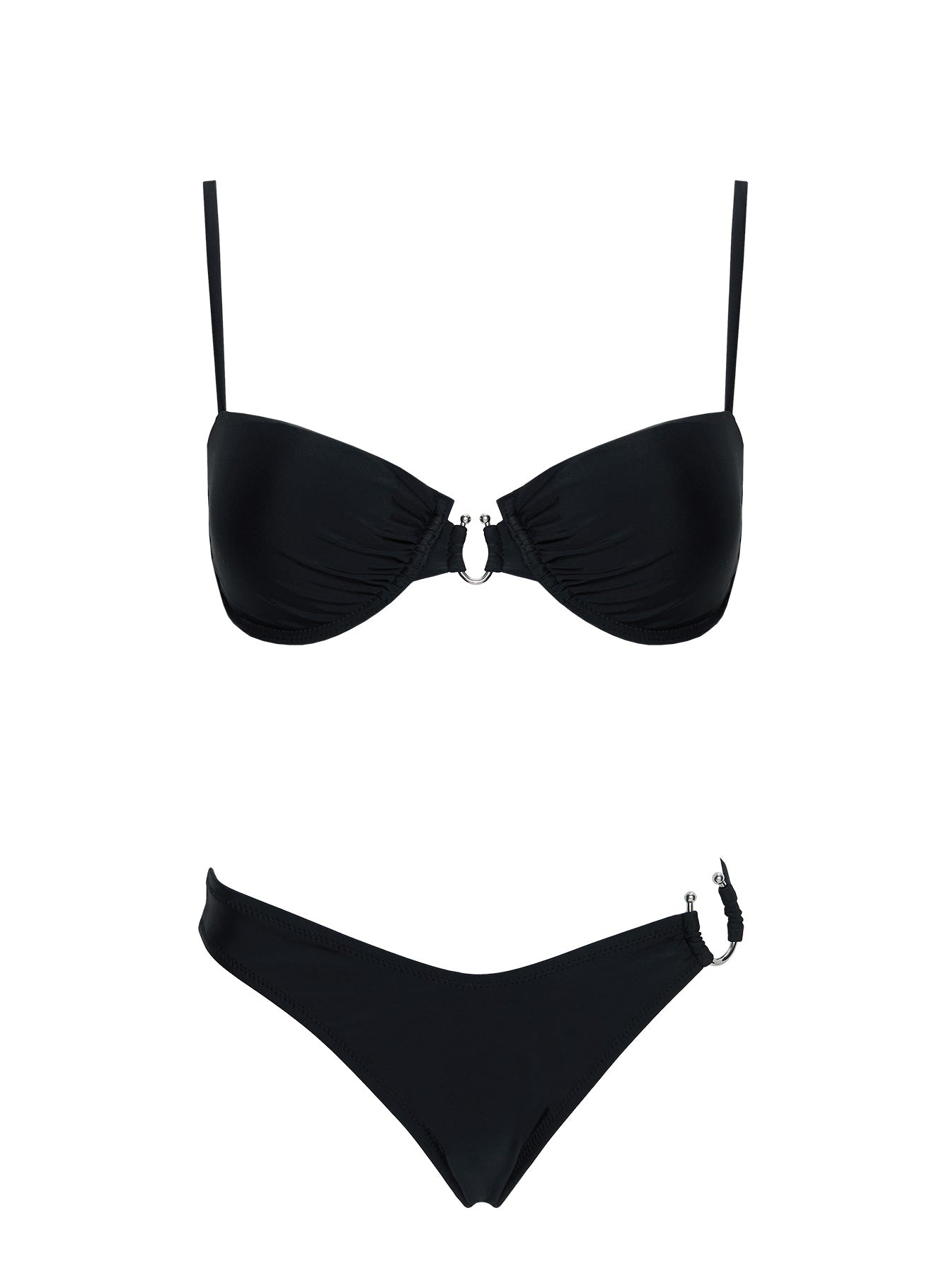 Alexea Hardware High Side Bikini Bottoms Black - Image 5