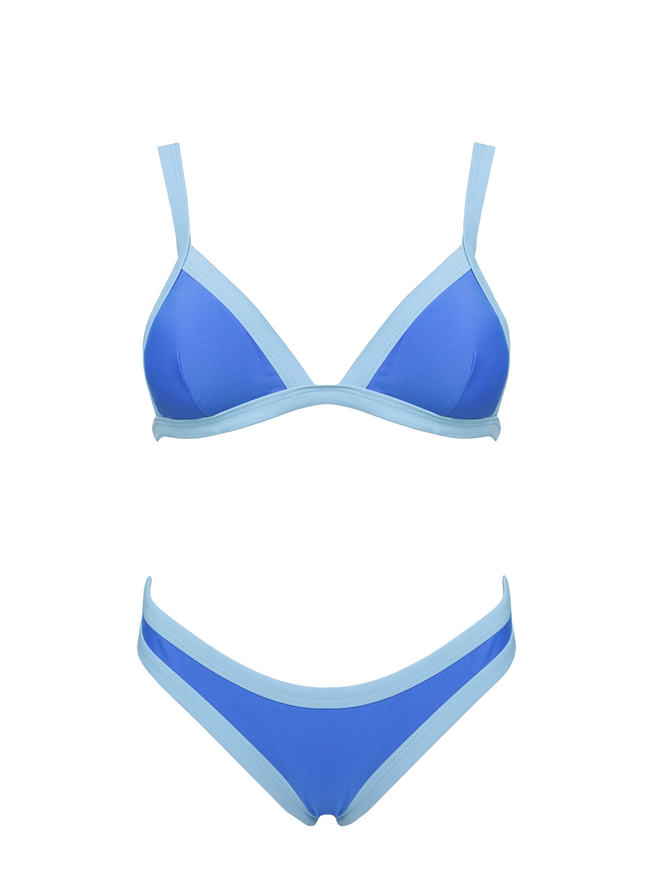 Amiri Contrast Triangle Bikini Top Blue - Image 5