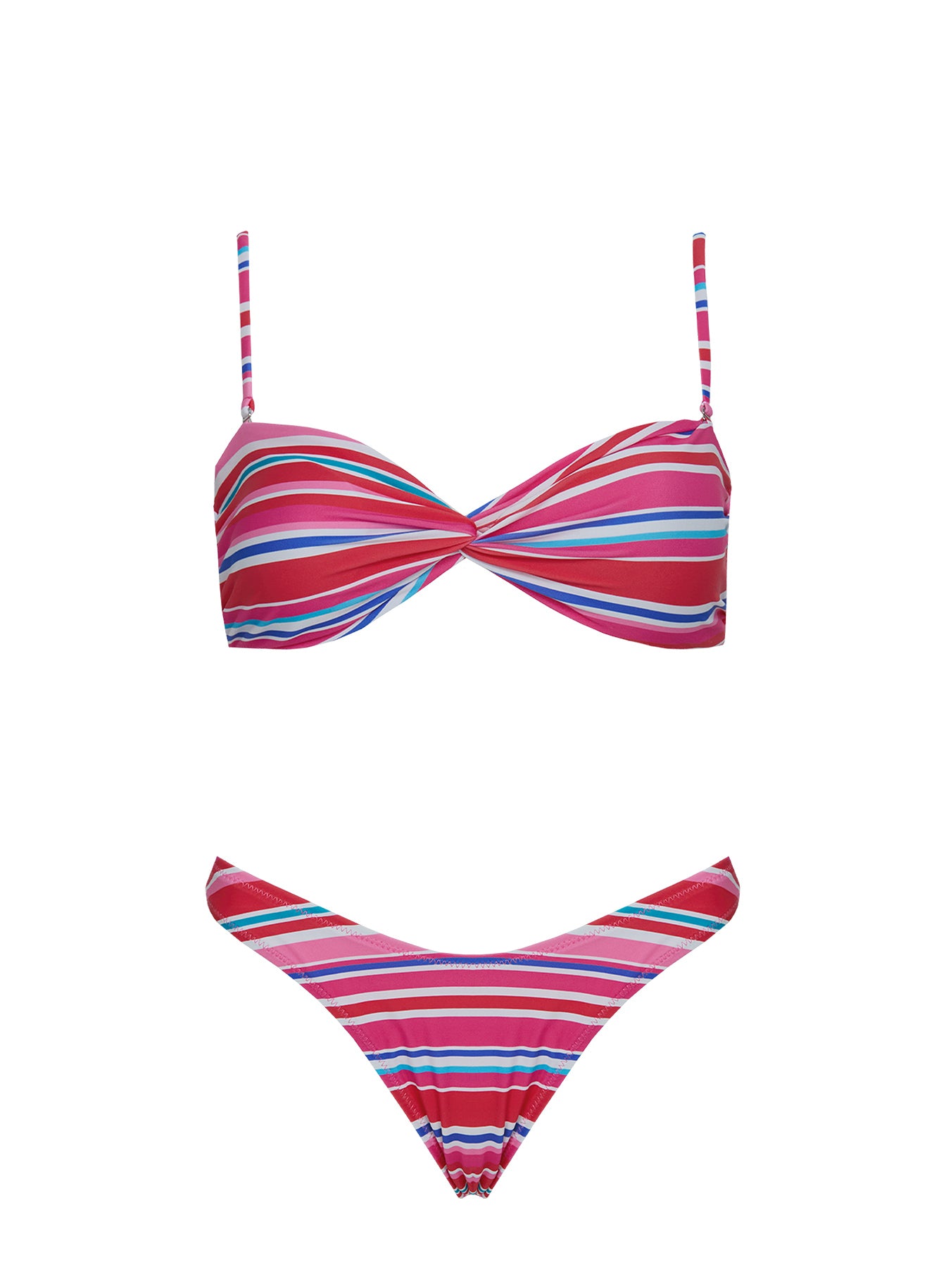 Amplitude Bikini Top Pink Blue Stripe - Image 5