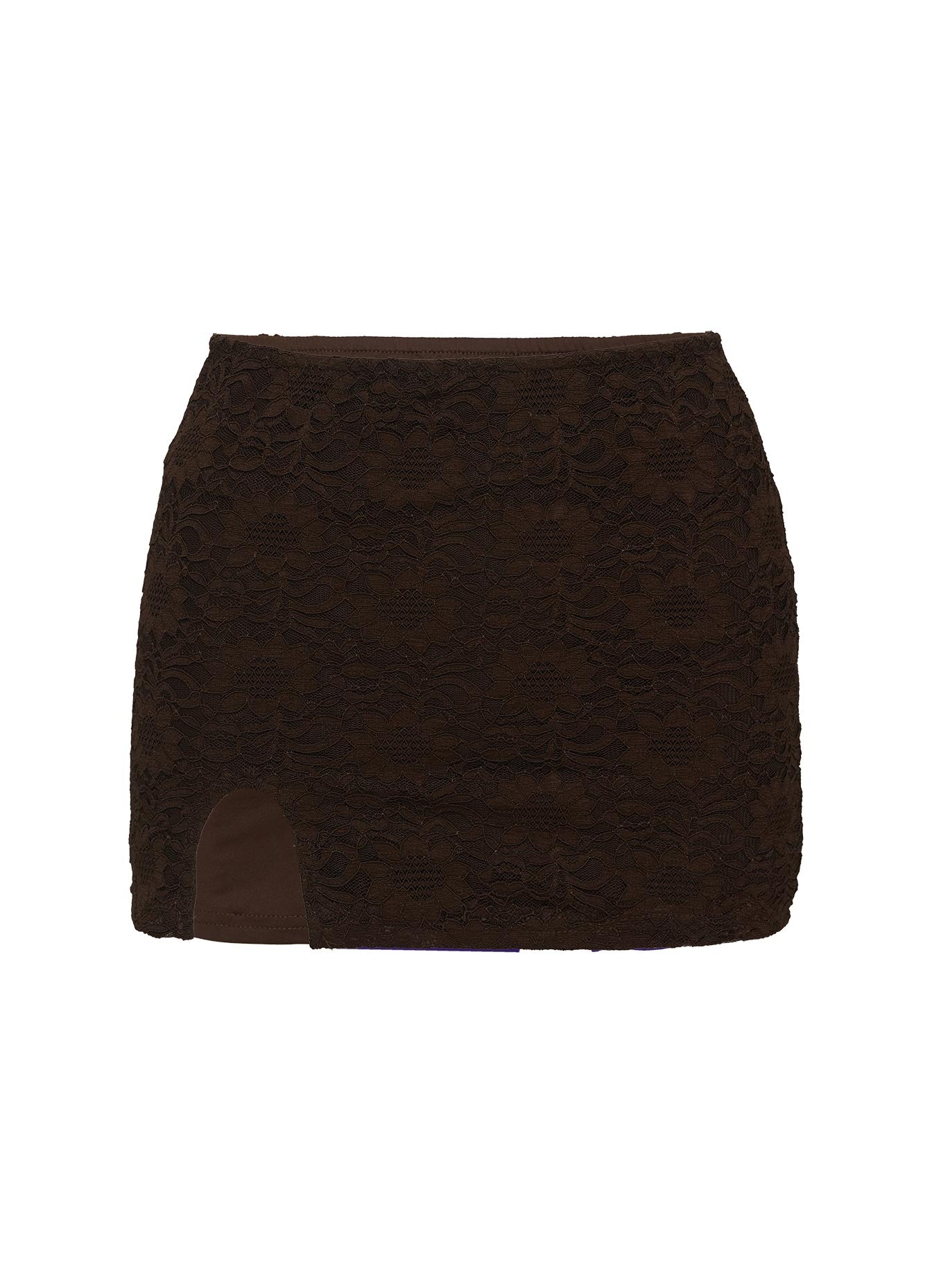 Bennington Lace Mini Skirt Brown - Image 5