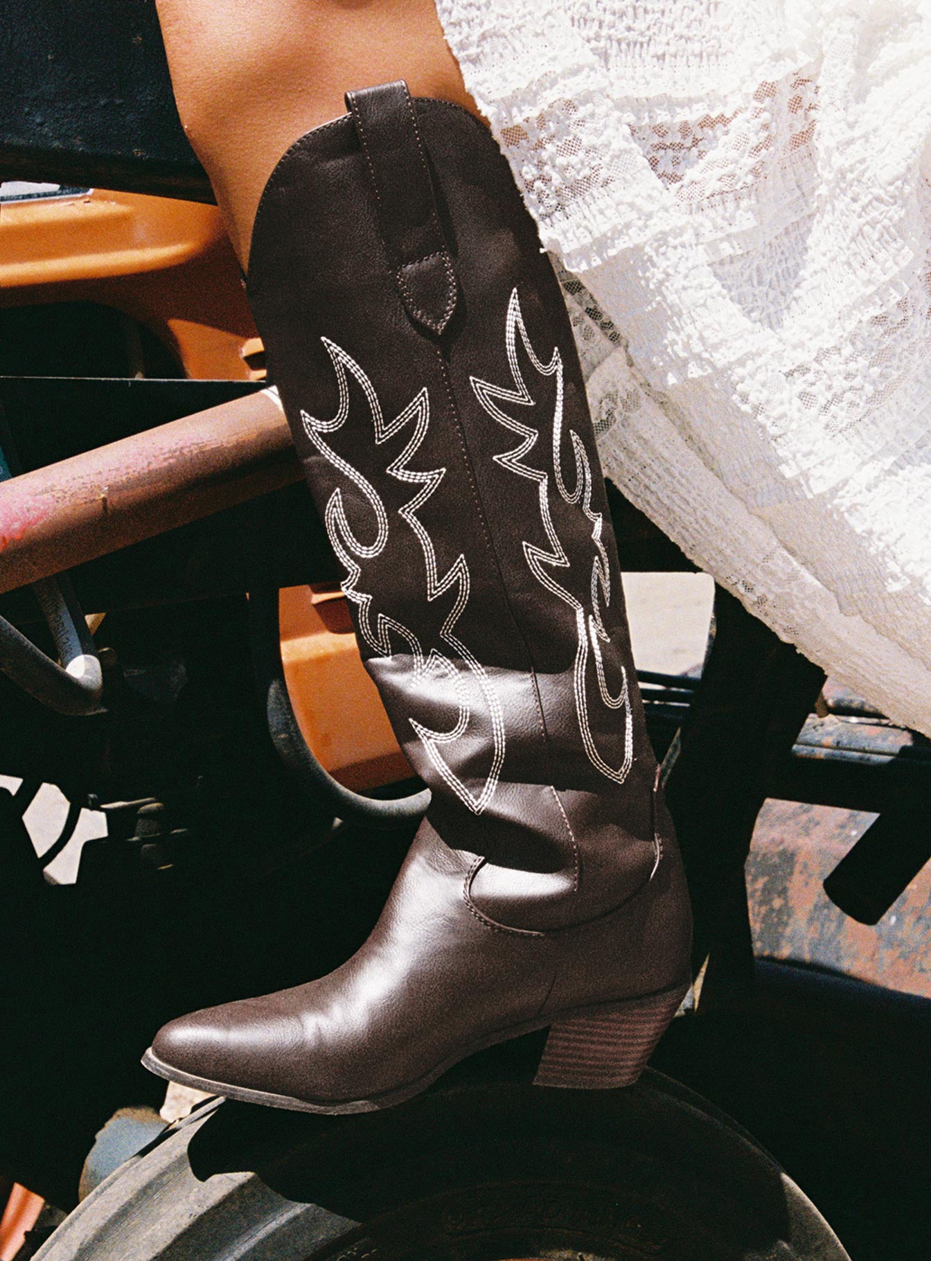 Billini Urson Boots Chocolate  White