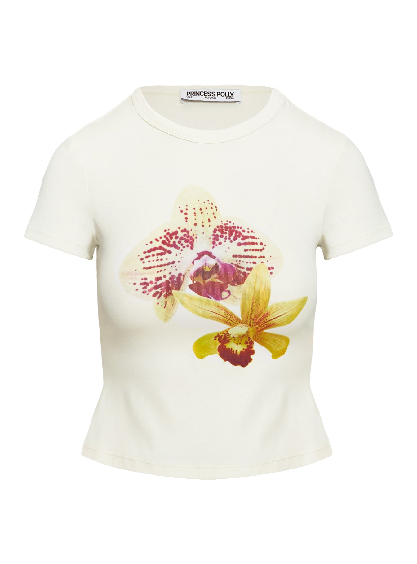 Blooming Orchids Graphic Top Cream - Image 5