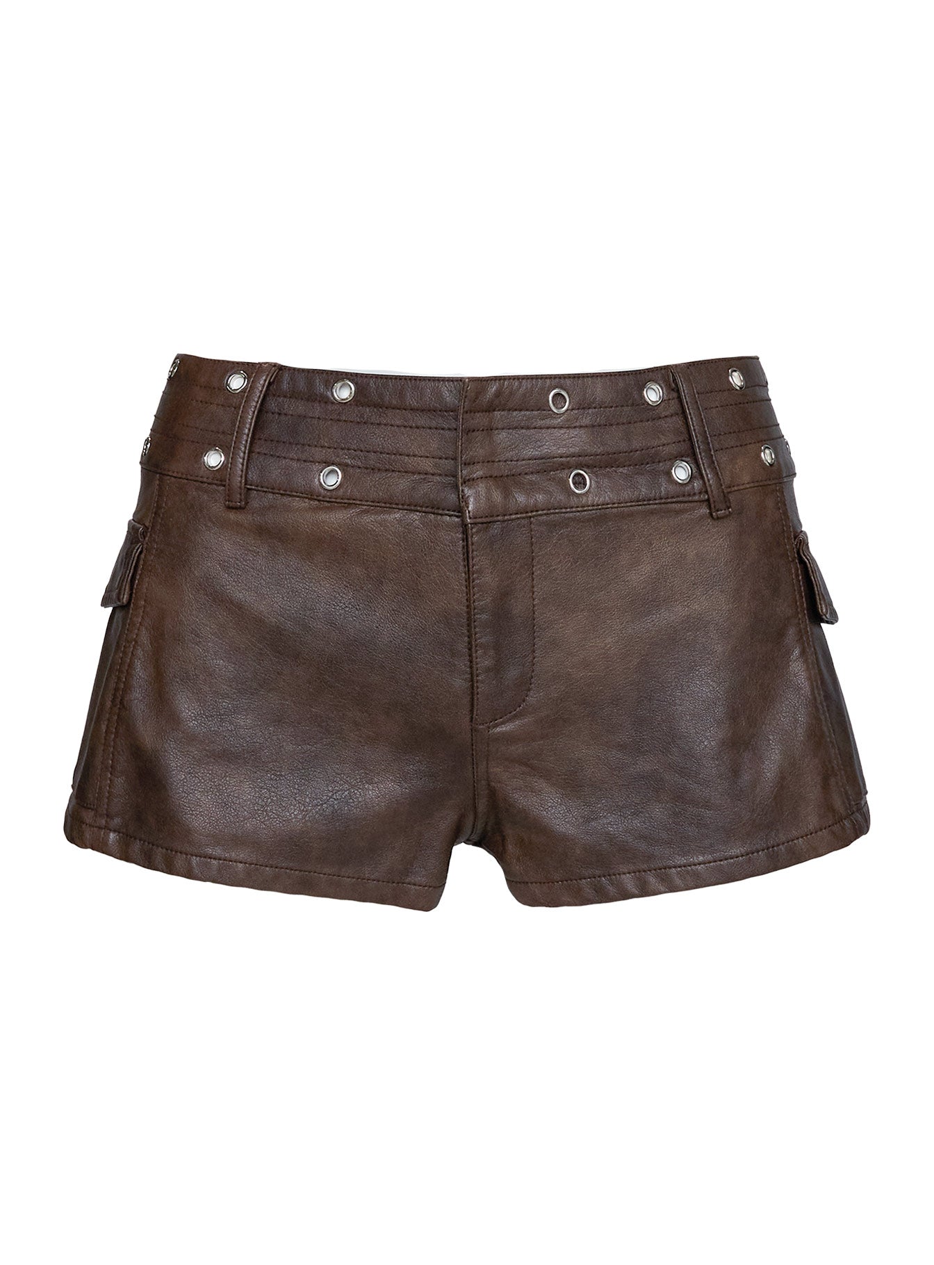 Born To Ride Shorts Washed Brown - Image 5