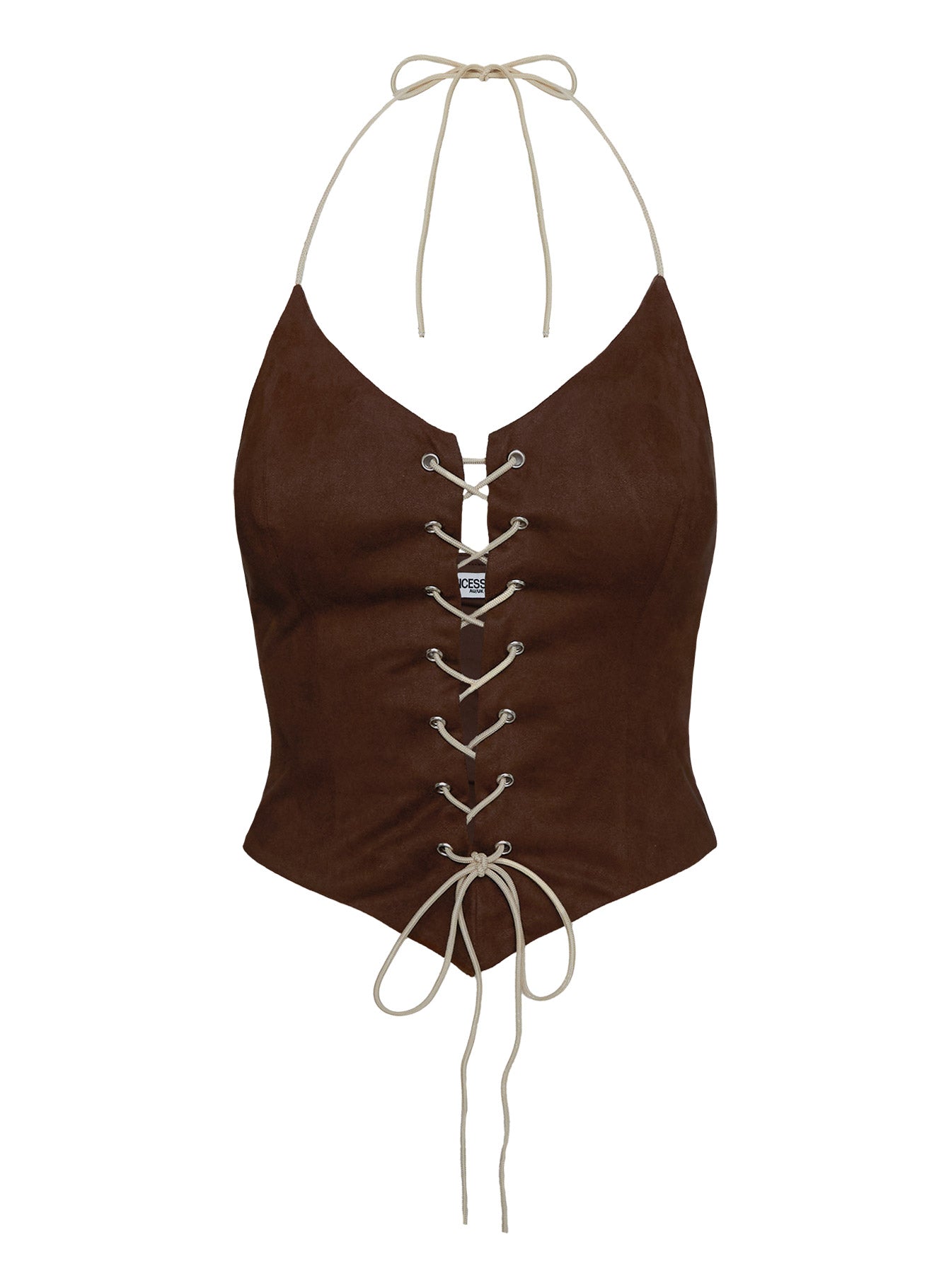 Dawn To Dusk Faux Suede Top Brown - Image 5