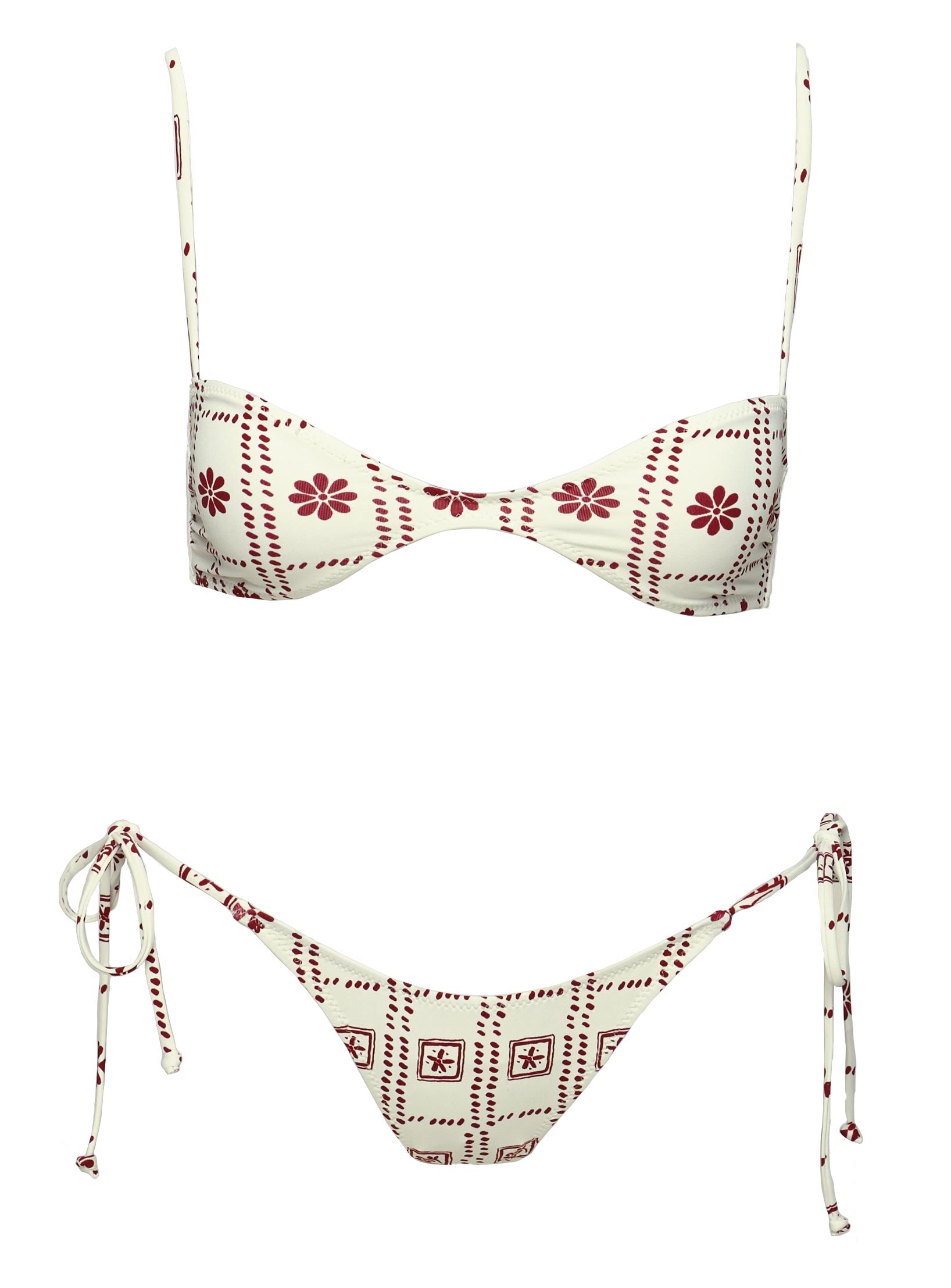 Keyton Bikini Top White Red - Image 5
