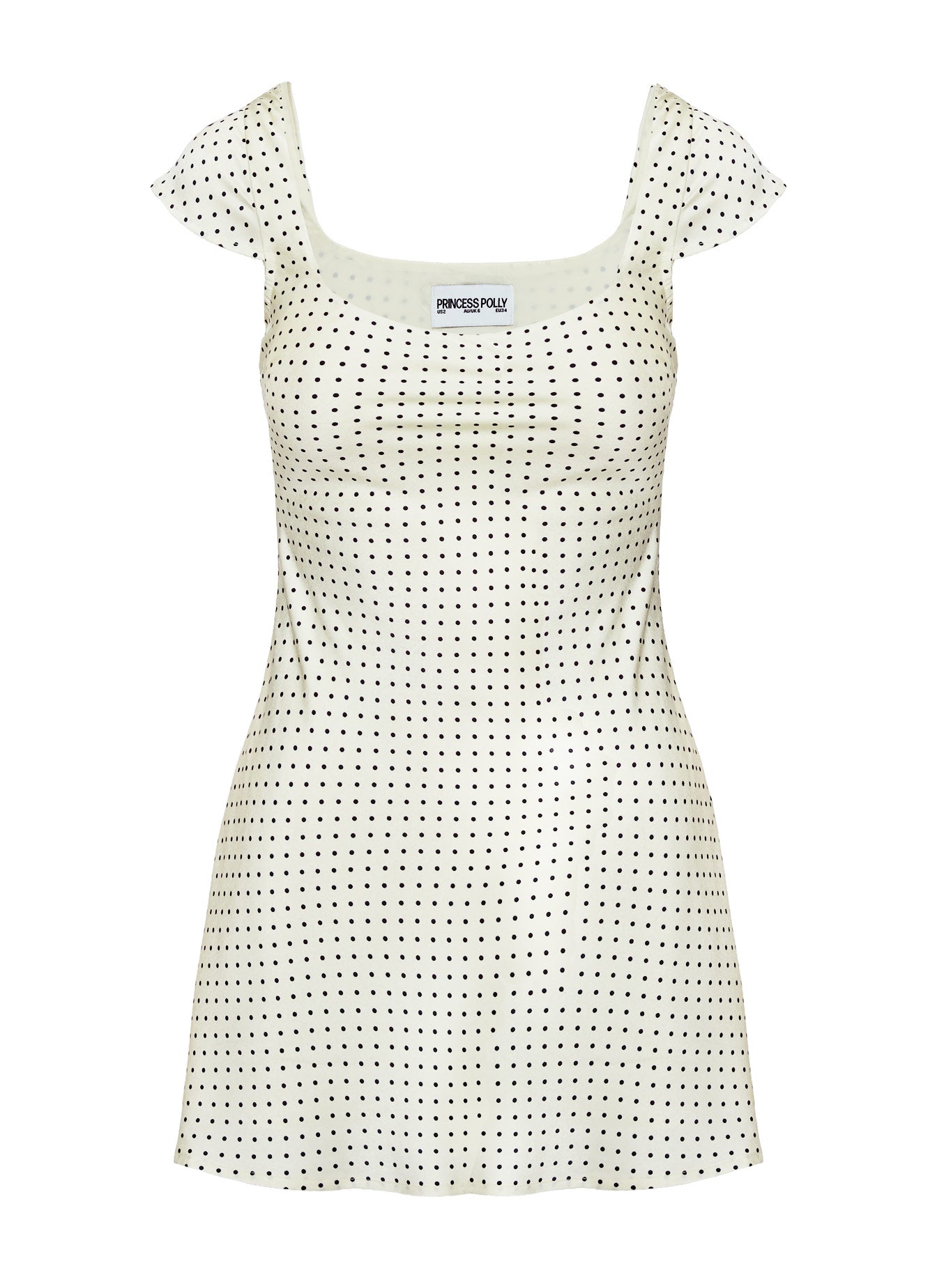 Lucienna Polka Dot Mini Dress White Black - Image 5