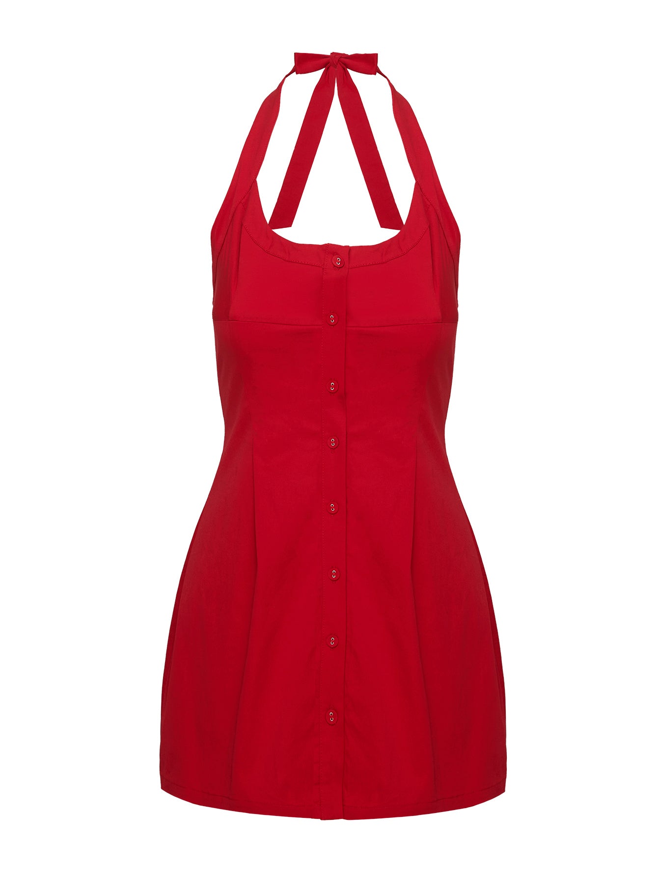 Mallorie Halter Mini Dress Red - Image 10