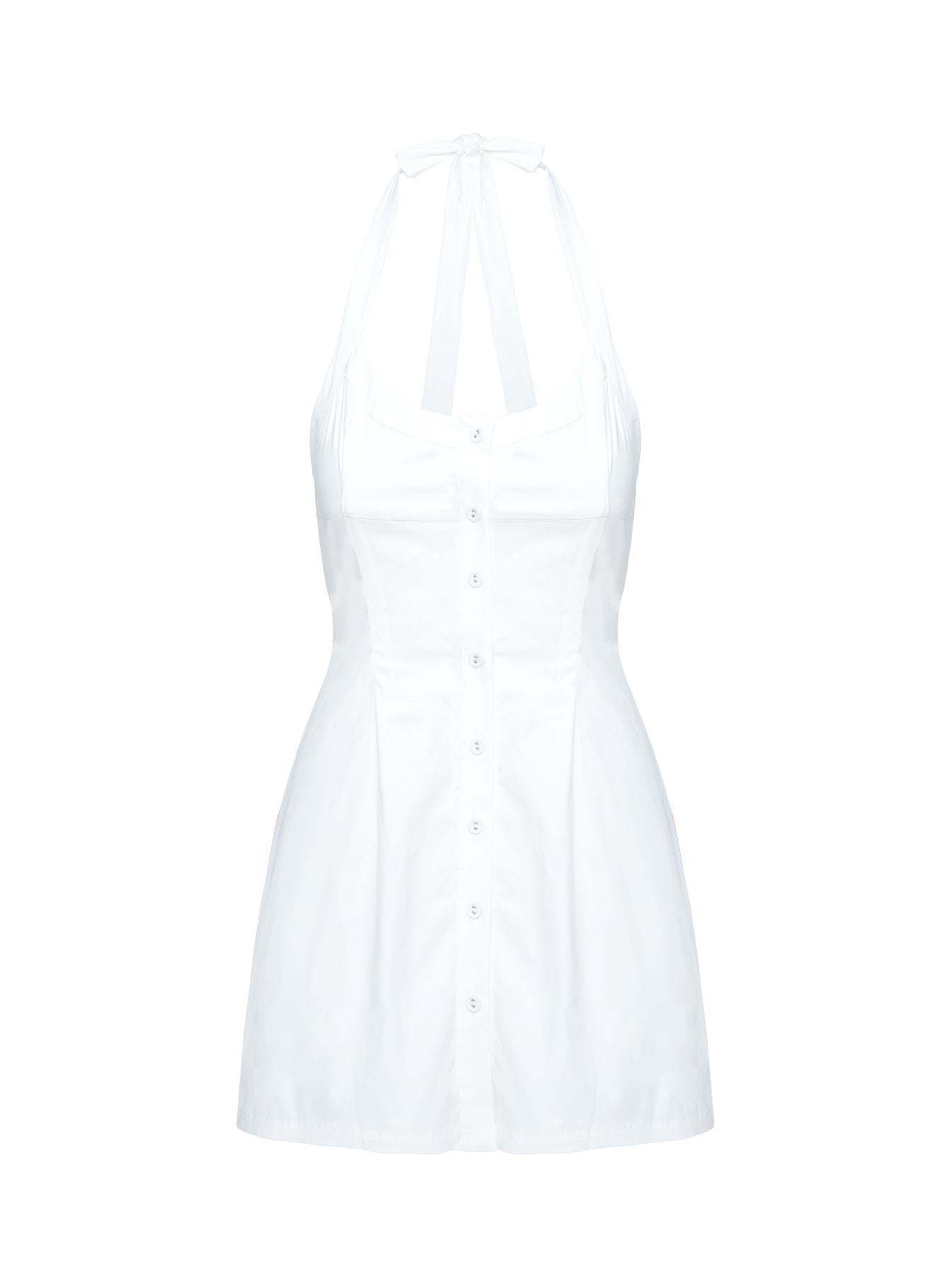 Mallorie Halter Mini Dress White - Image 8