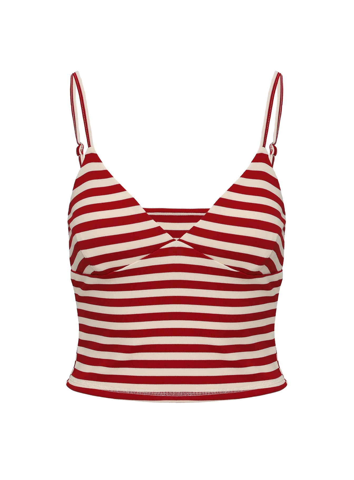 Miztaray Cami Top Red Cream Stripe - Image 5